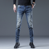 四季款水洗潮牌时尚压花设计修身小脚休闲牛仔裤男D218-6603-P85，男装牛仔裤，电商D218