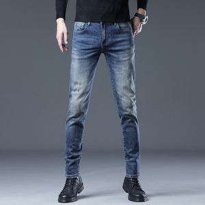 四季款水洗潮牌时尚压花设计修身小脚休闲牛仔裤男D218-6603-P85,男装牛仔裤,电商D218