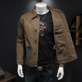 春秋新款时尚潮牌工装休闲夹克男翻领外套上衣D218-JK729-P135，男装夹克，电商D218