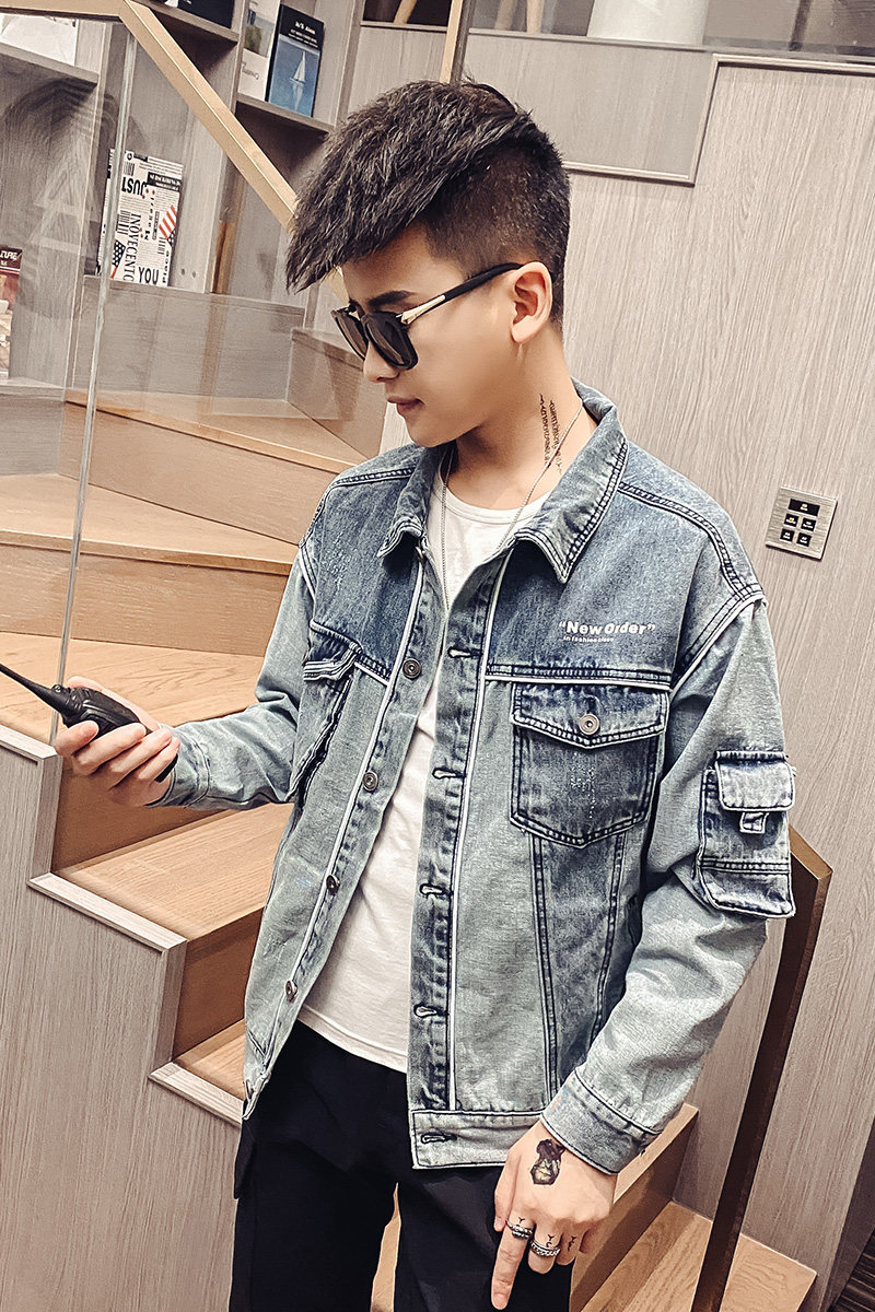 2021春款社会小伙牛仔夹克外套牛仔衣男QT5031-5201-P125,男装夹克,电商D218