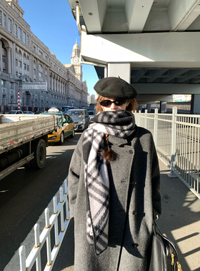 WHYSTUDIO  立领高奢质感双面呢外套女冬季廓形中长款呢子大衣