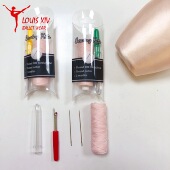 缎带松紧带缝鞋 LOUIS 头可用 拆线器针线包 足尖鞋 XIV 芭蕾肉粉色