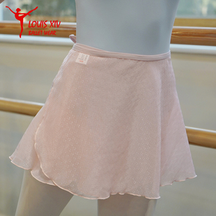 星星闪系带裙 路易十四短裙芭蕾舞纱裙半身裙弹力系带雪纺练功裙