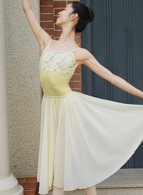 LOUIS XIV 芭蕾舞裙松紧带纱裙舞蹈短裙半透雪纺排练中长裙