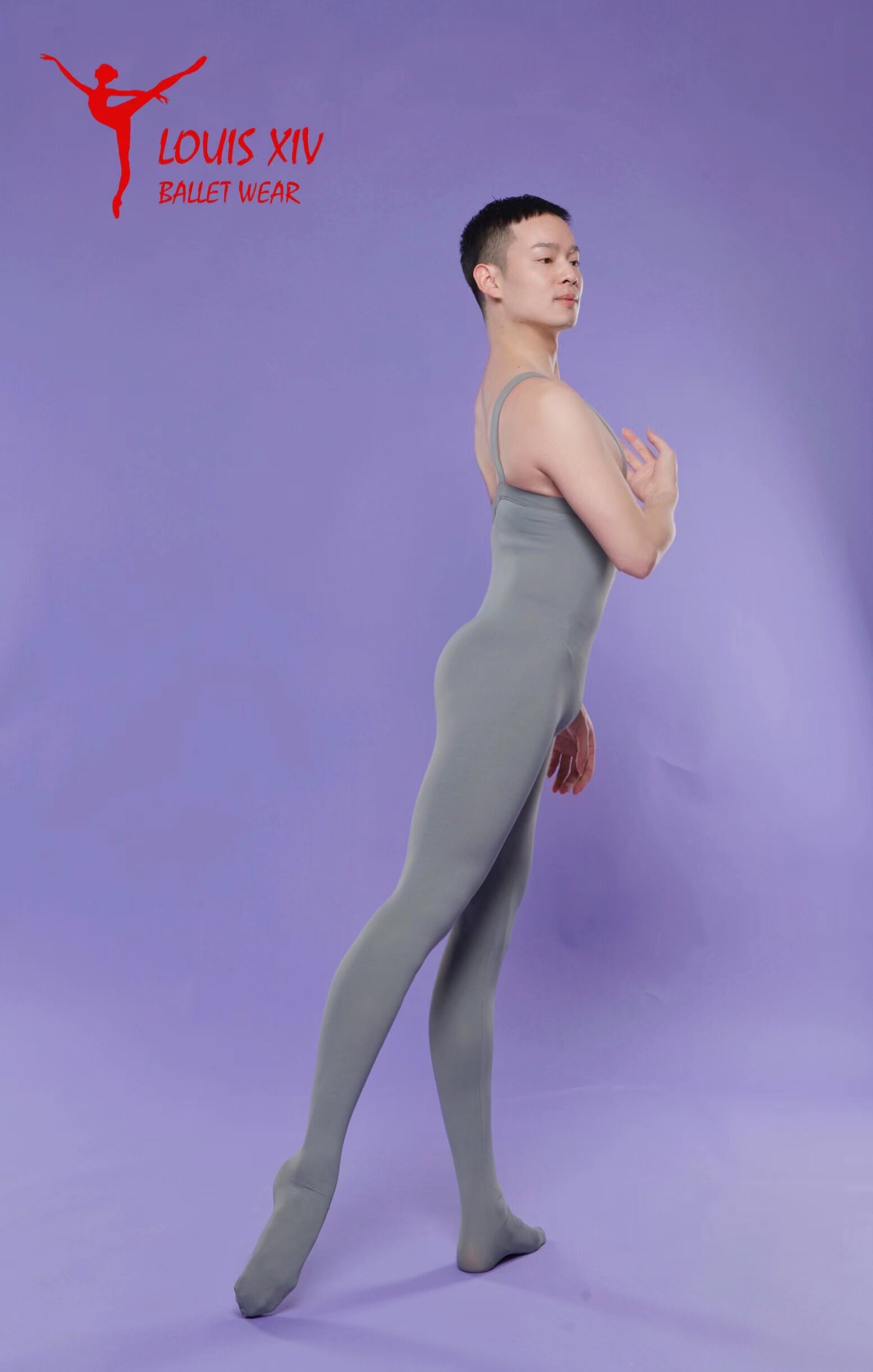 louis xiv with giselle系列 芭蕾连体服练功服 男生宽带连袜裤