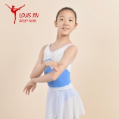 LOUIS 路易十四儿童芭蕾舞蹈练功服女童丝绒背心连体服体操服 XIV