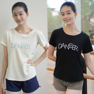 XIV 练功圆领收腰上衣短袖 路易十四 T恤 芭蕾舞蹈修身 LOUIS