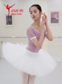 LOUIS Giselle芭蕾舞蹈练功服连体服成人女蕾丝镂空短袖 XIV with