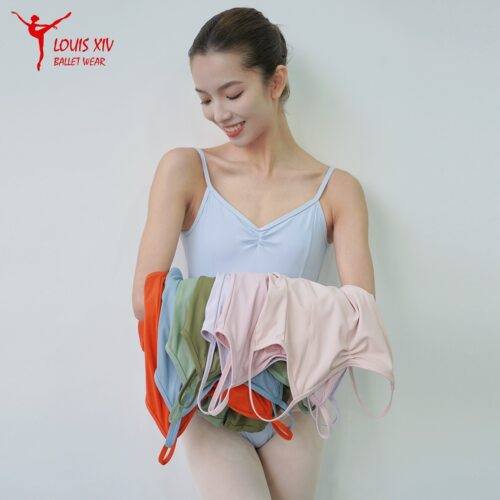 新版艺考吊带专业练功连体服 路易十四成人儿童芭蕾舞蹈全衬高胯