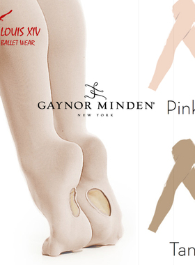 Gaynor Minden美国芭蕾舞蹈连袜裤脚底有洞成人考级练功打底袜裤
