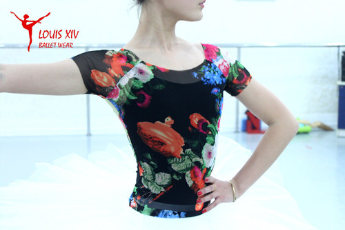 louisxiv芭蕾网眼低领打底衫网纱