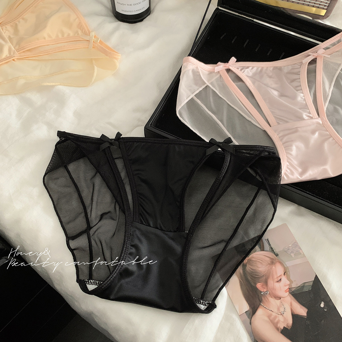 浪漫旋涡  性感内裤女生2025新款低腰透气网纱少女三角裤夏季薄款,女士内衣/男士内衣/家居服,女三角裤,淘宝优惠券,粉丝福利购,淘宝优惠卷