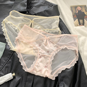倾心国风 2025新款 纯欲风少女性感内裤 蕾丝透气低腰女士三角裤