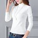 女长袖 春秋百搭T恤薄款 修身 白色黑色中领半高领打底衫 春秋季 内搭