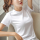 t恤女装 2025新款 潮正肩泫雅风半袖 超火cec短袖 宽松韩版 纯色上衣夏