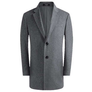 【羊绒羊毛】雅戈尔秋冬季男士西服领大衣短款保暖修身通勤外套