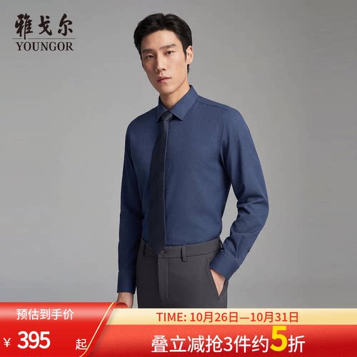 雅戈尔长袖商务绅士衬衫