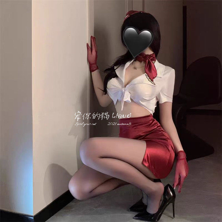 宠你的猫cos空姐制服包臀裙套装