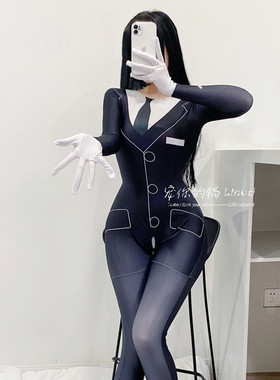 包全身秘书紧身网红主播cos服