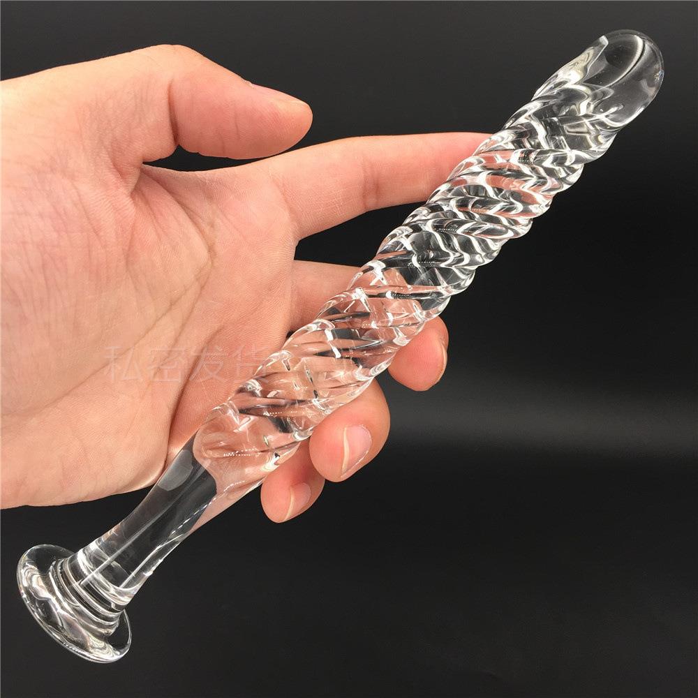 Glass-made femalemasturbation toy fake phallus adult product