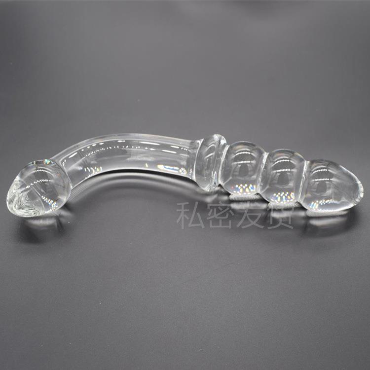 Glass-made female masturbation toy fake phallus adult produc