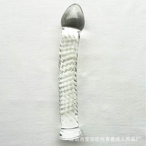Glass-made femalemasturbation toy fake phallus adult product