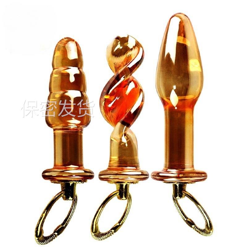 私密解压女用玻璃小号金色拉条按摩器按摩解压夫妻放松解压新款解