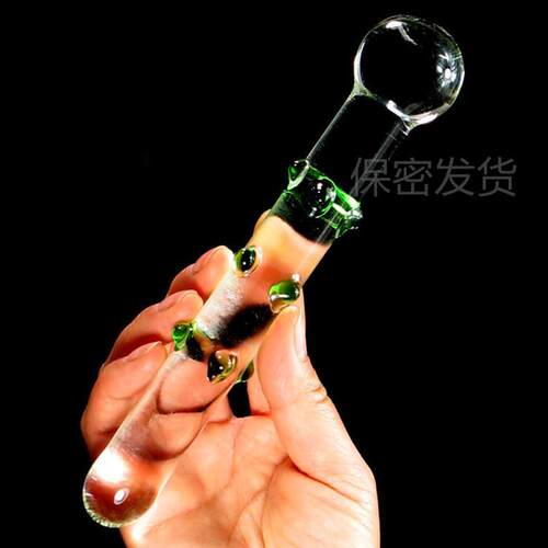 Glass-made femalemasturbation toy fake phallus adult product
