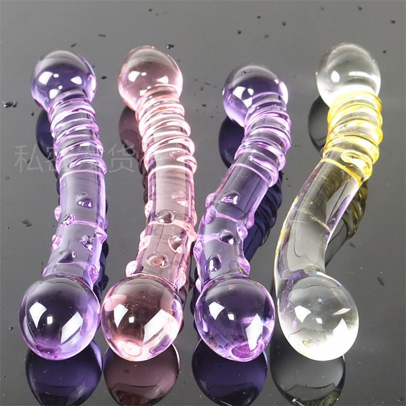 Glass-made femalemasturbation toy fake phallus adult product