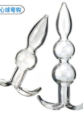 A self-pleasuring toy made of glass for use inside the anus.