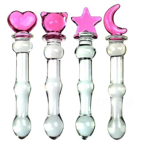 Glass-made femalemasturbation toy fake phallus adult product