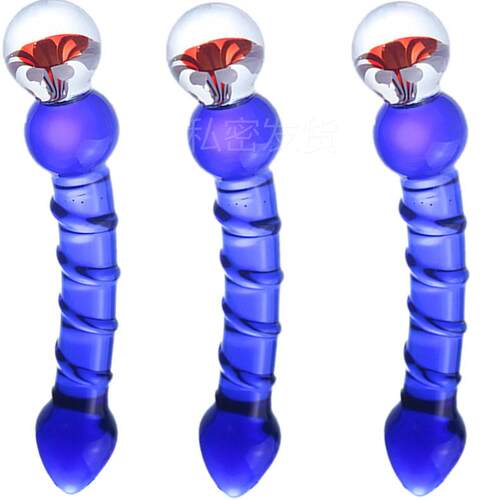 Glass-made femalemasturbation toy fake phallus adult product