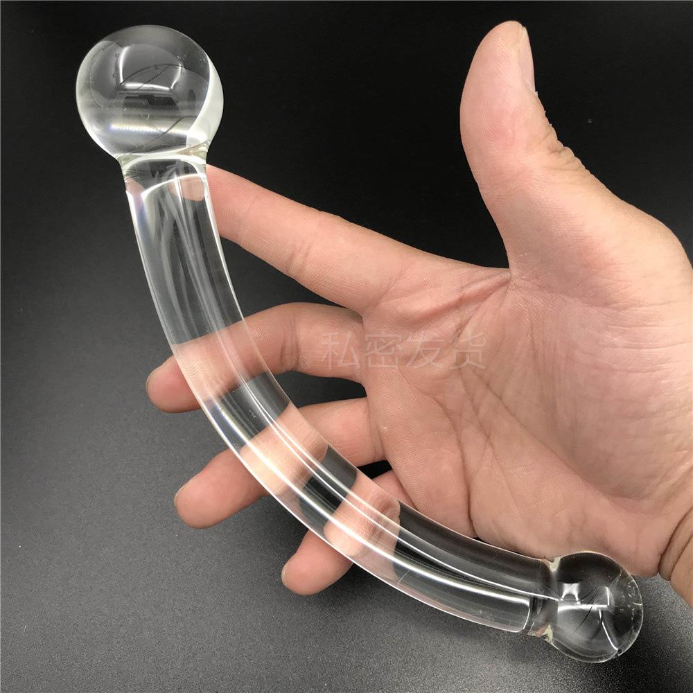 Glass-made femalemasturbation toy fake phallus adult product