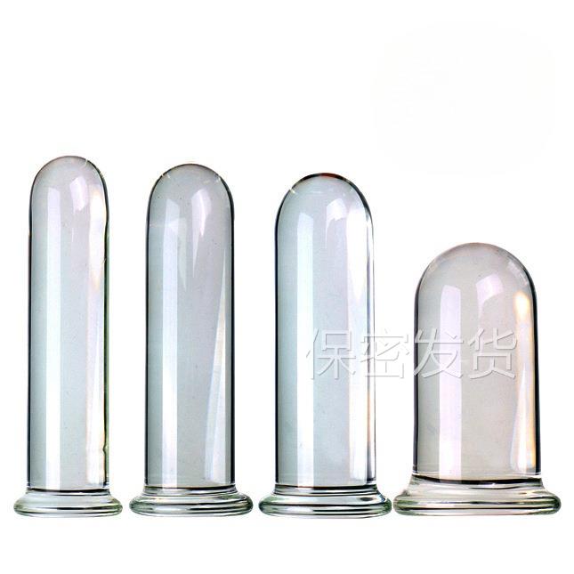 私密解压大号柱形透明玻璃按摩器放松榜榜大尺寸菊部栓腰部自己玩