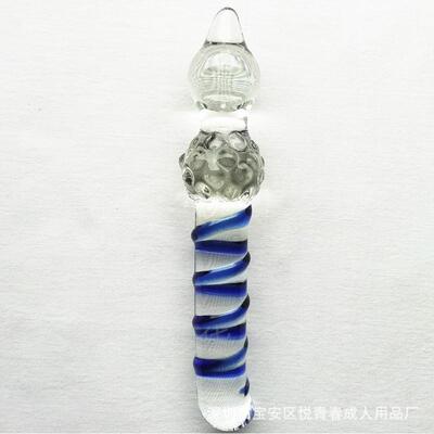 Glass-made femalemasturbation toy fake phallus adult product