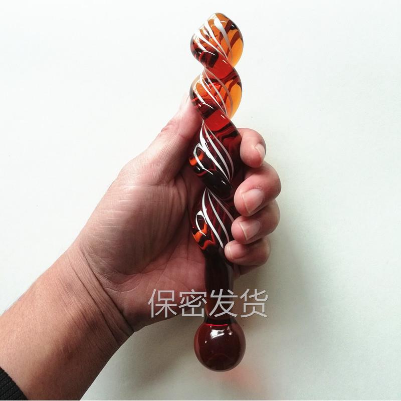 私密解压女用放松玻璃水晶自局部按摩器放松解压新款玩具琉璃瓢把