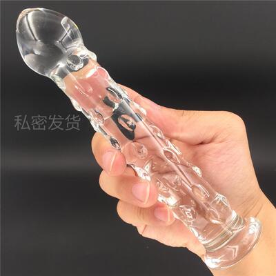 Glass-made femalemasturbation toy fake phallus adult product