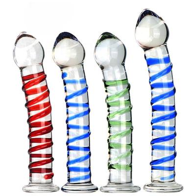 Glass-made femalemasturbation toy fake phallus adult product