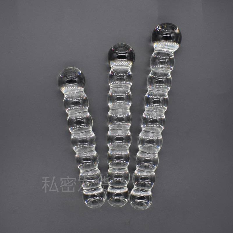 Glass-made femalemasturbation toy fake phallus adult product