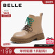新款 百丽女靴子厚底工装 靴短靴冬季 美拉德马丁靴大黄靴女B2248DD4