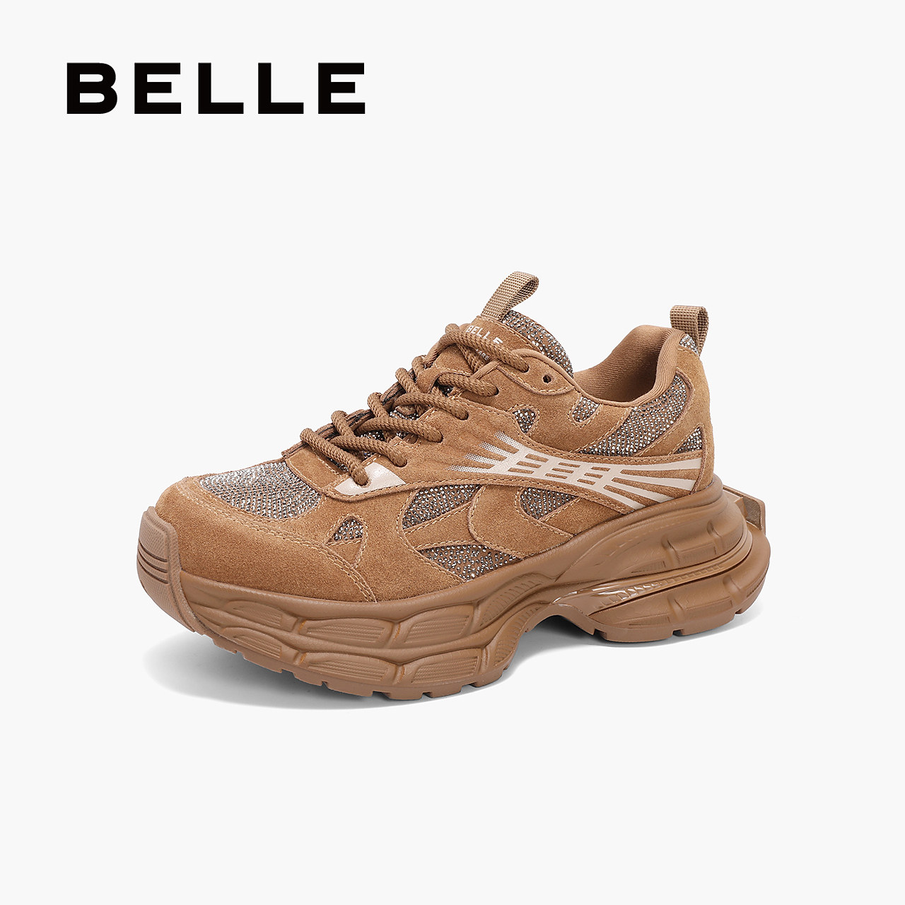 百丽女鞋子厚底老爹鞋女春季新款百搭休闲鞋复古运动鞋B2405AM5,女鞋,老爹鞋,淘宝优惠券,粉丝福利购,淘宝优惠卷