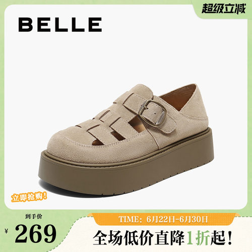 勃肯厚底两穿百丽鞋女凉鞋休闲