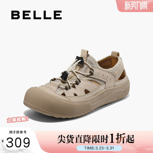 透气涉水运动休闲凉鞋 百丽女鞋 新款 女夏季 B2502BK5 子厚底溯溪鞋