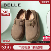 百丽女鞋 子D7K1DAM5 可两穿厚底鞋 雪顶咖啡勃肯鞋 女春新商场同款