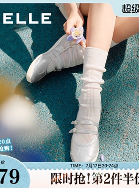 百丽女鞋芭蕾运动玛丽珍单鞋女夏季新款薄底休闲鞋子D9D1DBQ5