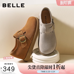 乐福休闲深口单鞋 新款 子B2849CM5 女秋季 百丽复古厚底内增高勃肯鞋