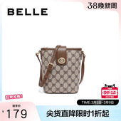 复古休闲单肩斜挎水桶包X9188CX3 商场同款 百丽包包女秋季 新款