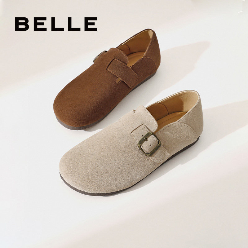 百丽复古勃肯鞋女春季新款鞋子深口单鞋一脚蹬乐福鞋B1737AM4,女鞋,勃肯鞋/软木鞋,淘宝优惠券,粉丝福利购,淘宝优惠卷