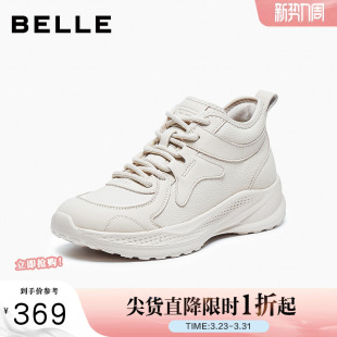 休闲鞋 高帮加绒棉鞋 E6K1DDD5 新款 百丽厚底增高运动休闲靴女冬季