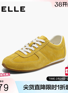 百丽女鞋子复古阿甘德训鞋女春季新款轻便运动休闲鞋D7G1DAM5